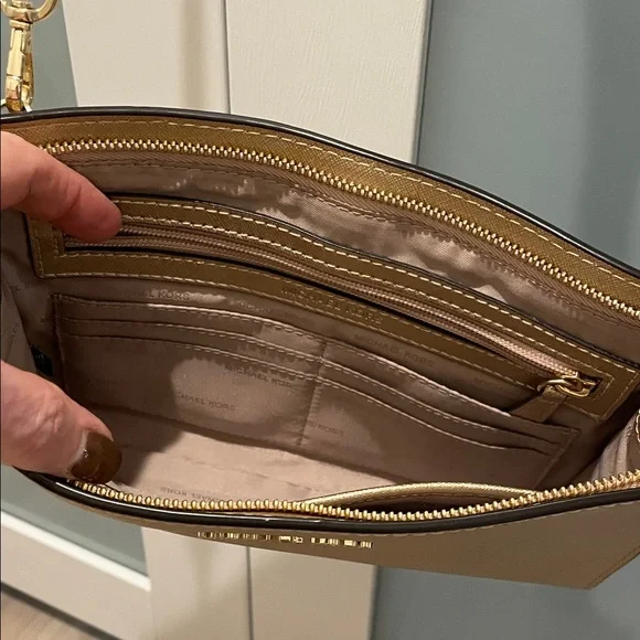 Michael Kors Metallic Gold Crossbody Bag - Picture 3 of 9